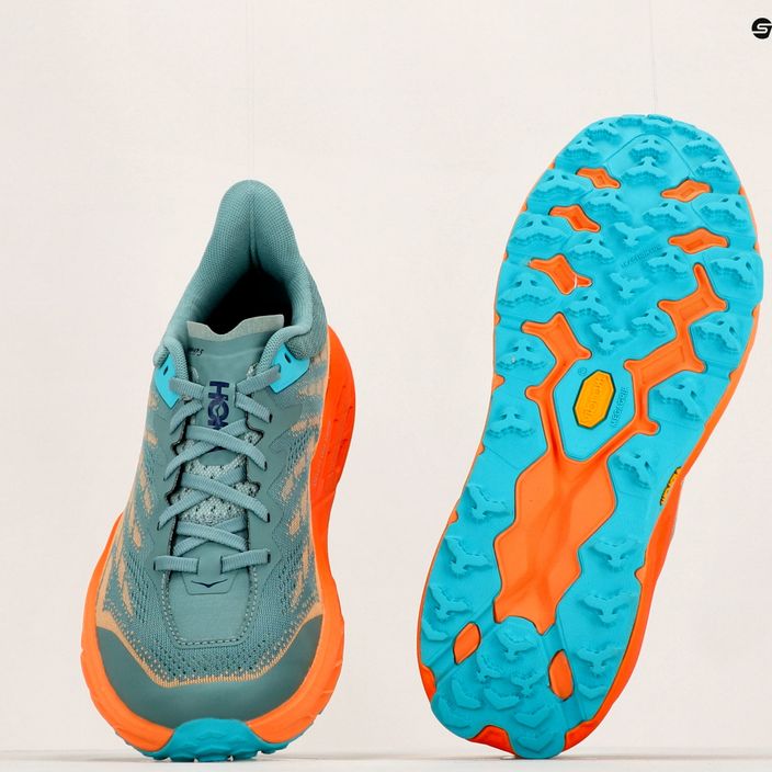 HOKA Speedgoat 5 ανδρικά παπούτσια για τρέξιμο πράσινο-πορτοκαλί 1123157-TMOR 12
