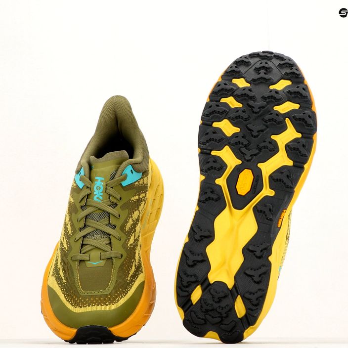 HOKA Speedgoat 5 ανδρικά παπούτσια για τρέξιμο πράσινο-κίτρινο 1123157-APFR 12