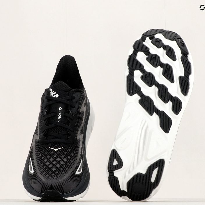 HOKA ανδρικά παπούτσια για τρέξιμο Clifton 9 μαύρο 1127895-BWHT 12