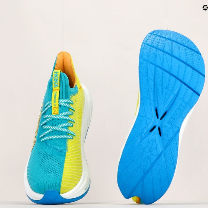 HOKA ανδρικά παπούτσια για τρέξιμο Carbon X 3 μπλε/κίτρινο 1123192-CEPR 12