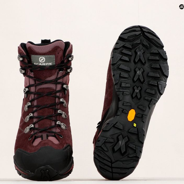 Γυναικείες μπότες πεζοπορίας SCARPA ZG Trek GTX μπορντό 67075 18