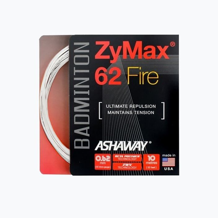 ASHAWAY ZyMax 62 Fire χορδή μπάντμιντον - σετ λευκό