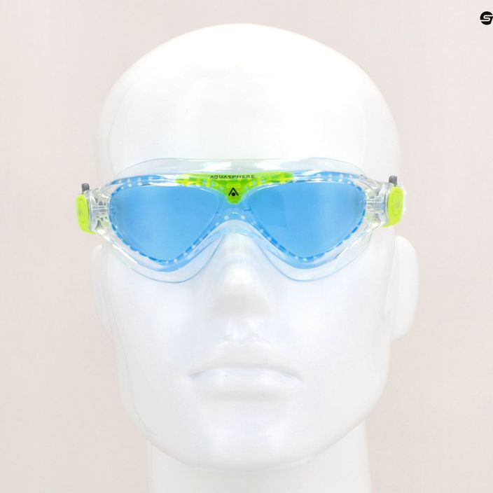 Παιδική μάσκα κολύμβησης Aquasphere Vista διαφανής/φωτεινό πράσινο/μπλε MS5630031LB 11
