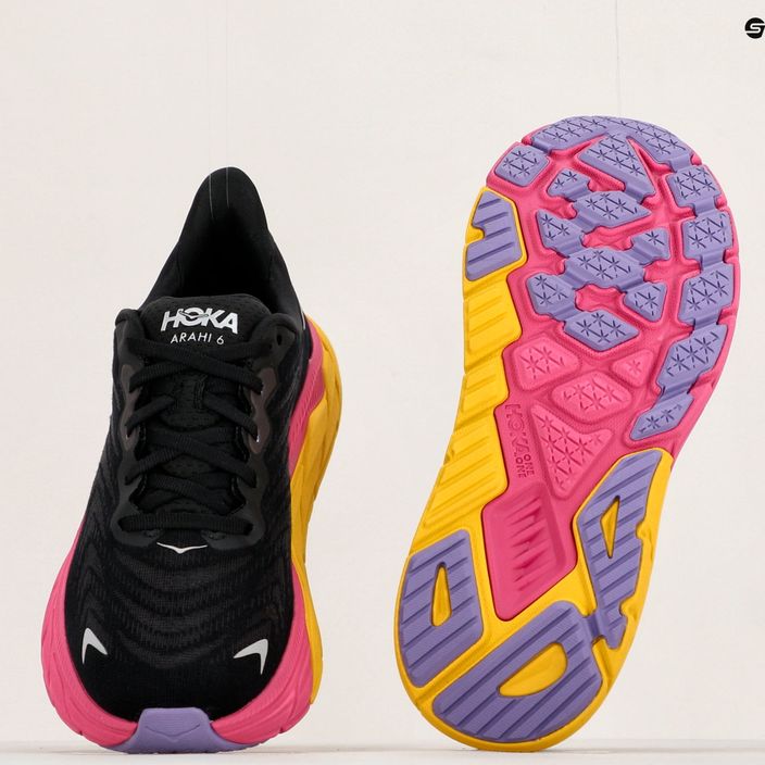 Γυναικεία παπούτσια για τρέξιμο HOKA Arahi 6 μαύρο-ροζ 1123195-BPYR 12