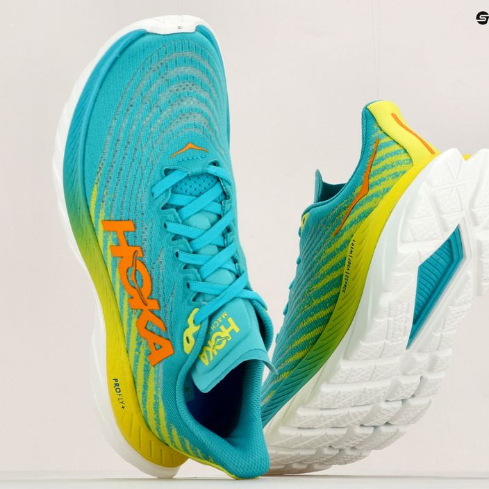Γυναικεία παπούτσια τρεξίματος HOKA Mach 5 μπλε/κίτρινο 1127894-CEPR 12