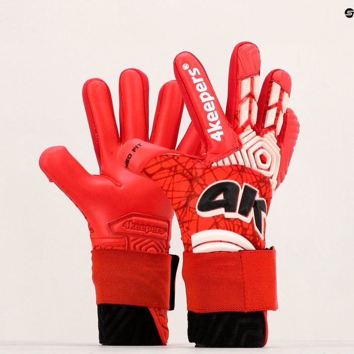 4Keepers Neo Rodeo Nc Jr παιδικά γάντια τερματοφύλακα κόκκινα 10