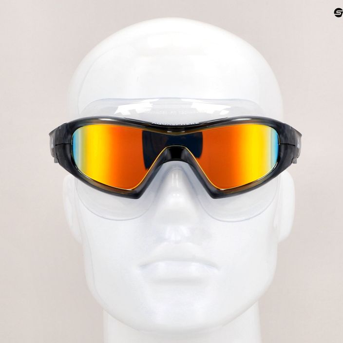 Aquasphere Vista Pro σκούρο γκρι/μαύρο/πορτοκαλί καθρέφτη τιτανίου μάσκα κολύμβησης MS5591201LMO 8