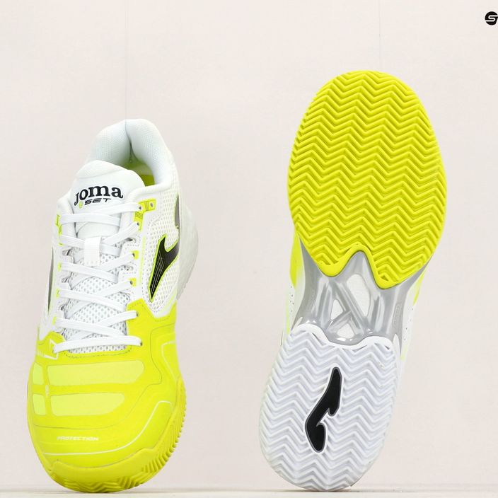 Joma T.Set ανδρικά παπούτσια τένις λευκό και κίτρινο TSETW2209P 17