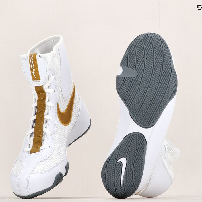 Nike Machomai λευκά και χρυσά παπούτσια πυγμαχίας 321819-170 15