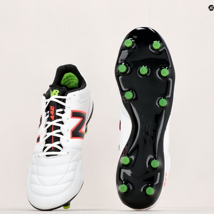 New Balance 442 V2 Pro FG ανδρικά ποδοσφαιρικά παπούτσια λευκό και μαύρο MS41FWD2.D.095 17