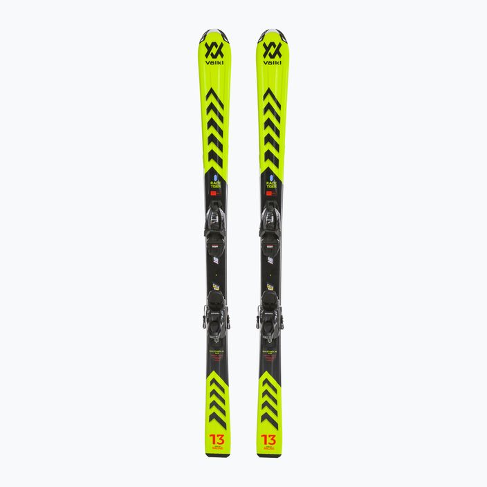 Παιδικά χιονοδρομικά σκι Völkl Racetiger Junior Yellow + 7.0 VMotion Jr κίτρινο/μαύρο