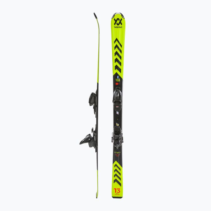 Παιδικά χιονοδρομικά σκι Völkl Racetiger Junior Yellow + 7.0 VMotion Jr κίτρινο/μαύρο 2