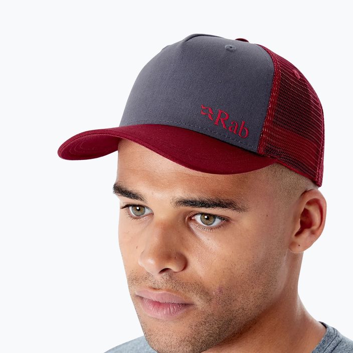 Rab Trucker Logo καπέλο μπέιζμπολ κόκκινο-γκρι QAB-06 6