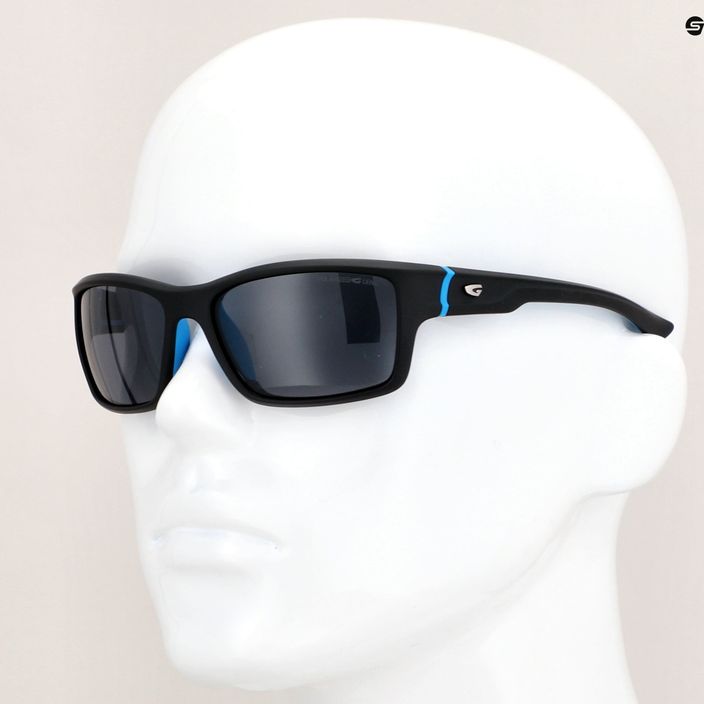 GOG Alpha γυαλιά ηλίου εξωτερικού χώρου ματ μαύρο / μπλε / καπνός E206-2P 9