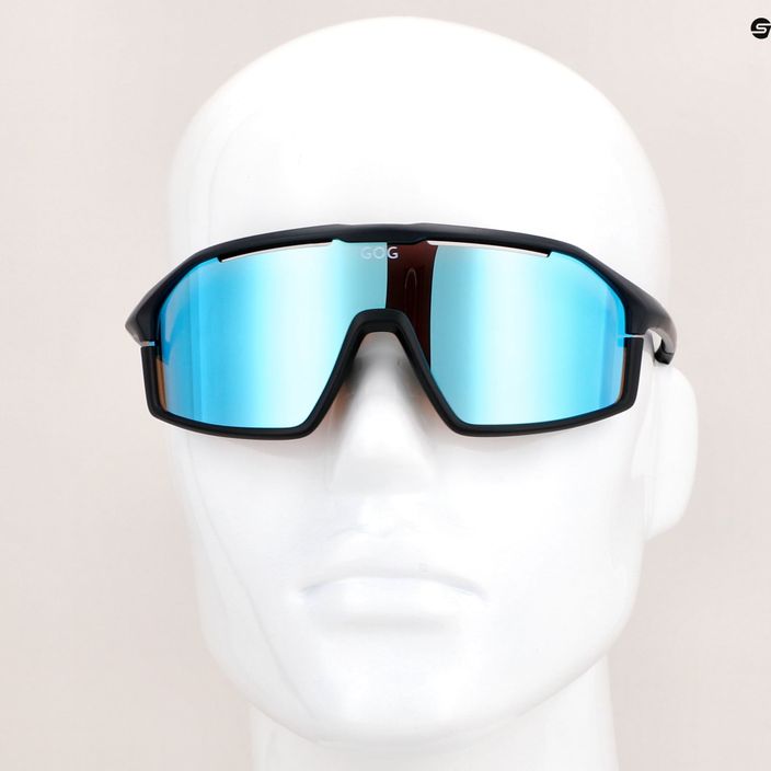 GOG ποδηλατικά γυαλιά Odyss ματ ναυτικό μπλε / μαύρο / πολυχρωματικό λευκό-μπλε E605-3 7