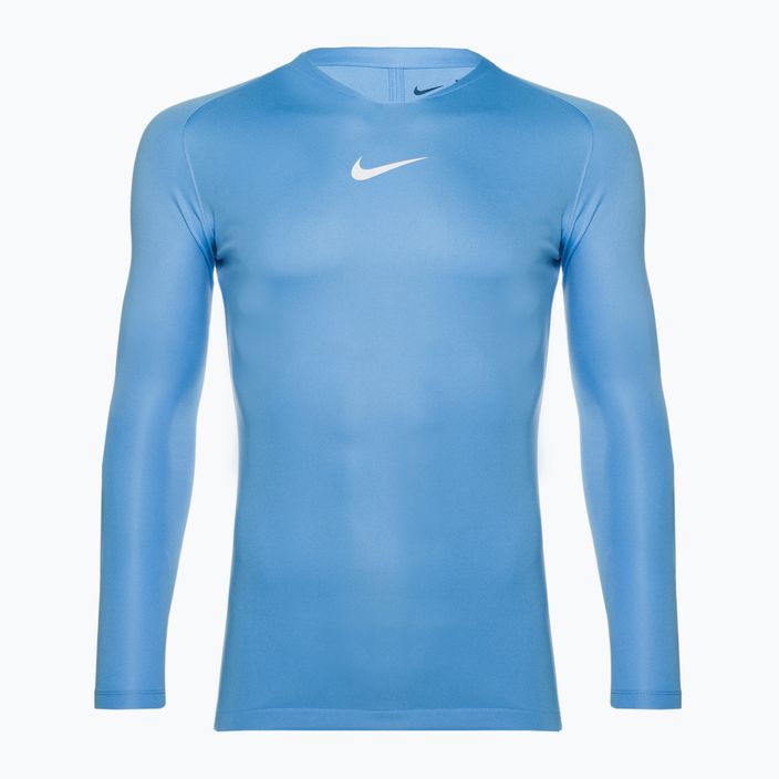 Nike Dri-FIT Park First Layer LS ανδρικό μακρυμάνικο θερμικό μπλέ/λευκό πανεπιστημιακό χρώμα