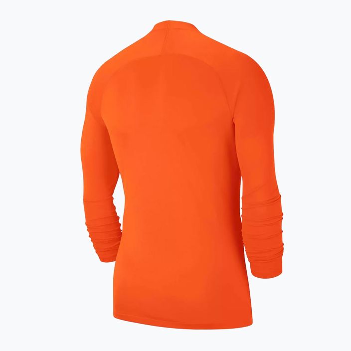 Nike Dri-FIT Park First Layer πορτοκαλί/λευκό παιδικό μακρυμάνικο θερμικό μανίκι ασφαλείας 2
