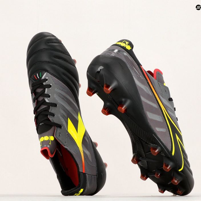 Ανδρικά ποδοσφαιρικά παπούτσια Diadora Brasil Elite Veloce ITA LPX μαύρα και καστανοκόκκινα DD-101.178785-D0136-43 18