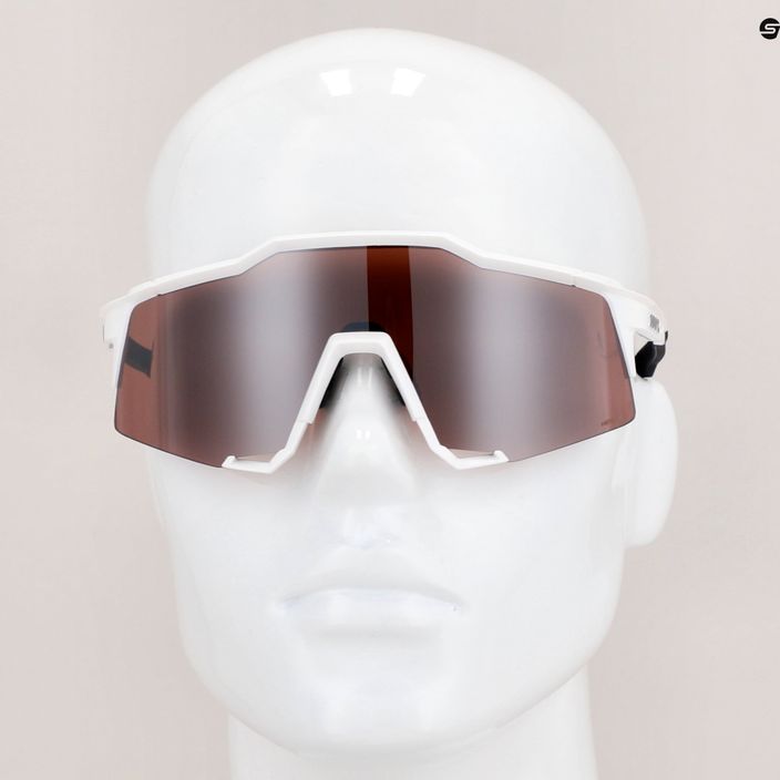 100% Speedcraft γυαλιά ποδηλασίας με ματ λευκό/υπέροχο ασημί καθρέφτη 60007-00006 12
