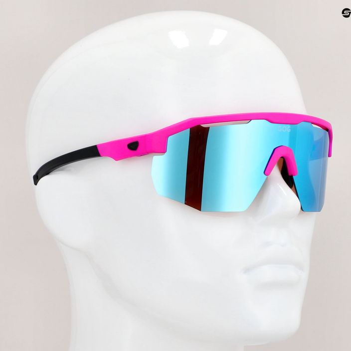 Γυαλιά ποδηλασίας GOG Argo ματ νέον ροζ/μαύρο/λευκό-μπλε E506-2 12