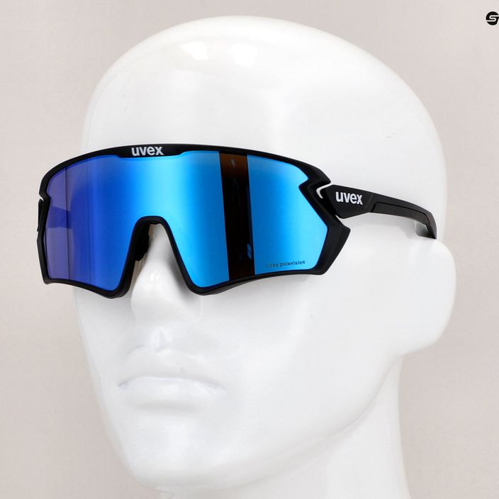 UVEX Sportstyle 231 2.0 P μαύρα ματ/μπλε γυαλιά ποδηλασίας 53/3/029/2240 11