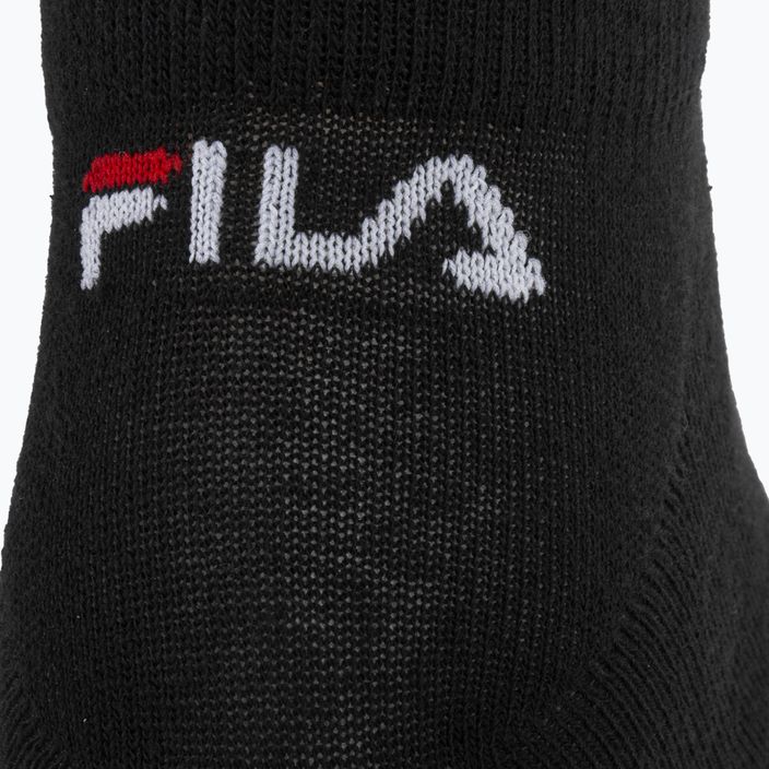FILA Unisex Invisble Plain 3 Pack κάλτσες μαύρες 4