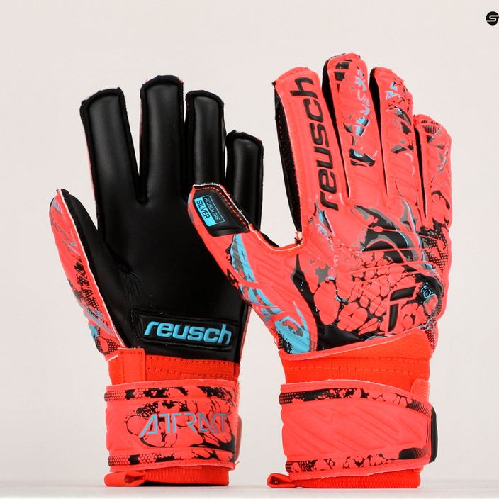 Reusch Attrakt Silver Junior παιδικά γάντια τερματοφύλακα κόκκινα 5372215-3333 9