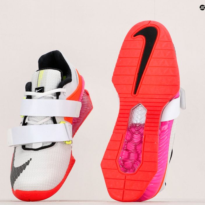 Nike Romaleos 4 Olympic Colorway άρση βαρών παπούτσια λευκό / μαύρο / έντονο βυσσινί 11