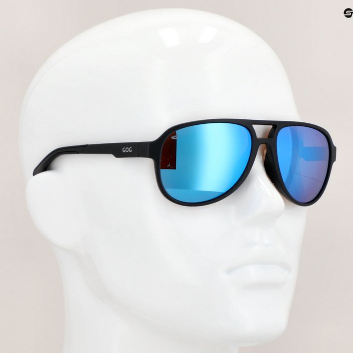 Γυαλιά ηλίου GOG Hardy ματ μαύρο/μπλε/πολυχρωματικό λευκό-μπλε E715-2P 7