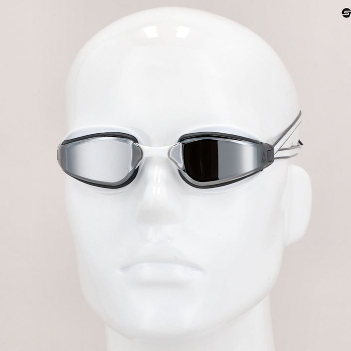 Γυαλιά κολύμβησης Aquasphere Fastlane λευκό/γκρι/ασημί καθρέφτη EP2990910LMS 8