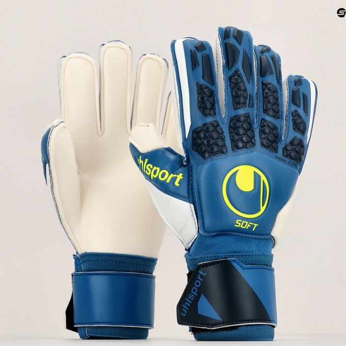 Γάντια τερματοφύλακα Uhlsport Hyperact Soft Flex Frame μπλε και λευκό 101123801 7