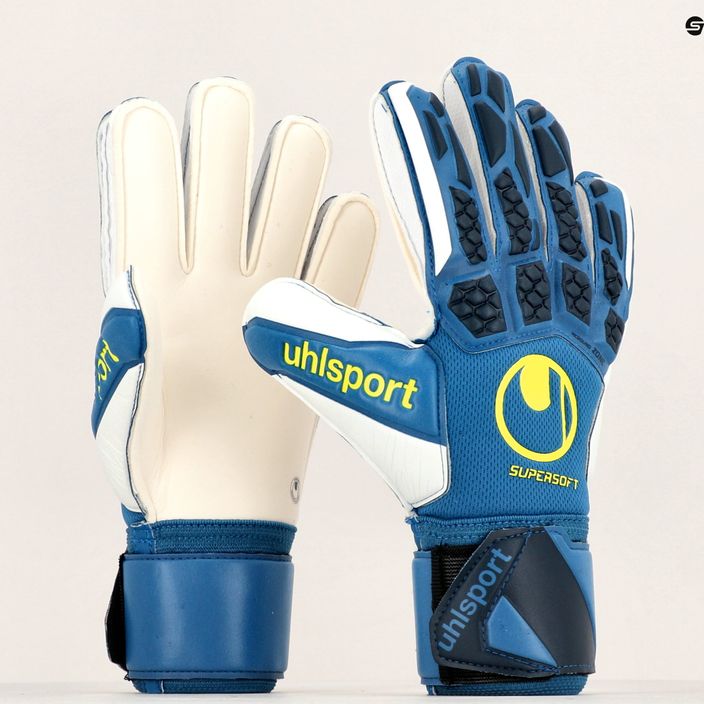 Uhlsport Hyperact Supersoft μπλε και άσπρα γάντια τερματοφύλακα 101123701 7