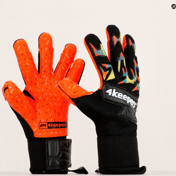 4Keepers Equip Flame Nc Jr παιδικά γάντια τερματοφύλακα μαύρο και πορτοκαλί EQUIPFLNCJR 8