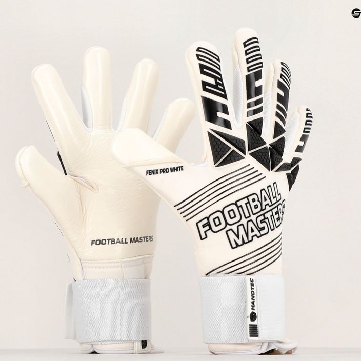 Γάντια τερματοφύλακα Football Masters Fenix Pro λευκά 1174-4 8