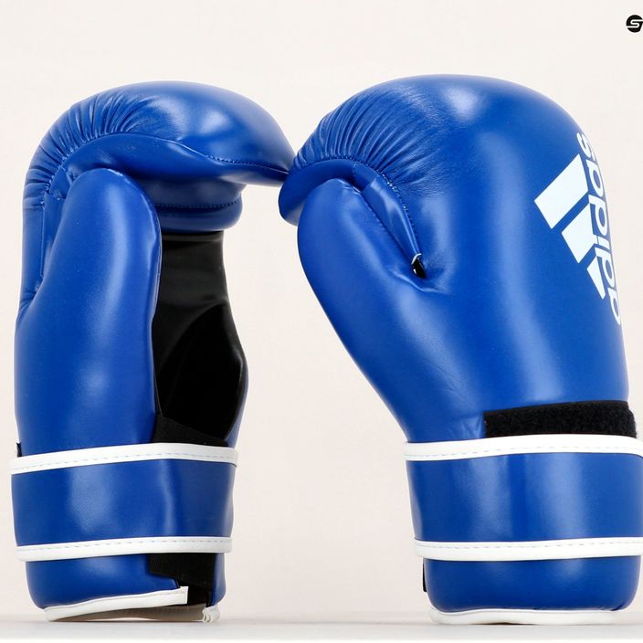 Γάντια πυγμαχίας adidas Point Fight Adikbpf100 μπλε και λευκό ADIKBPF100 8