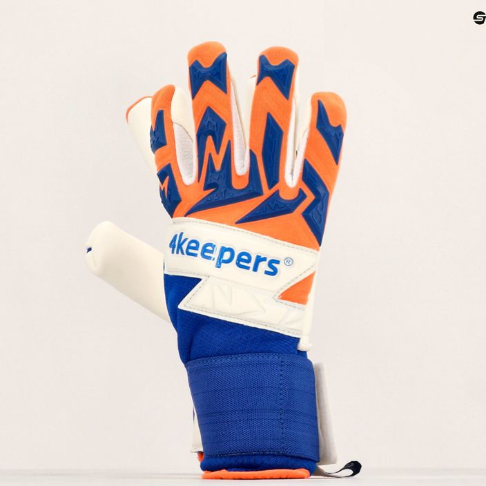 4Keepers Equip Puesta Nc μπλε-πορτοκαλί γάντια τερματοφύλακα EQUIPPUNC 8
