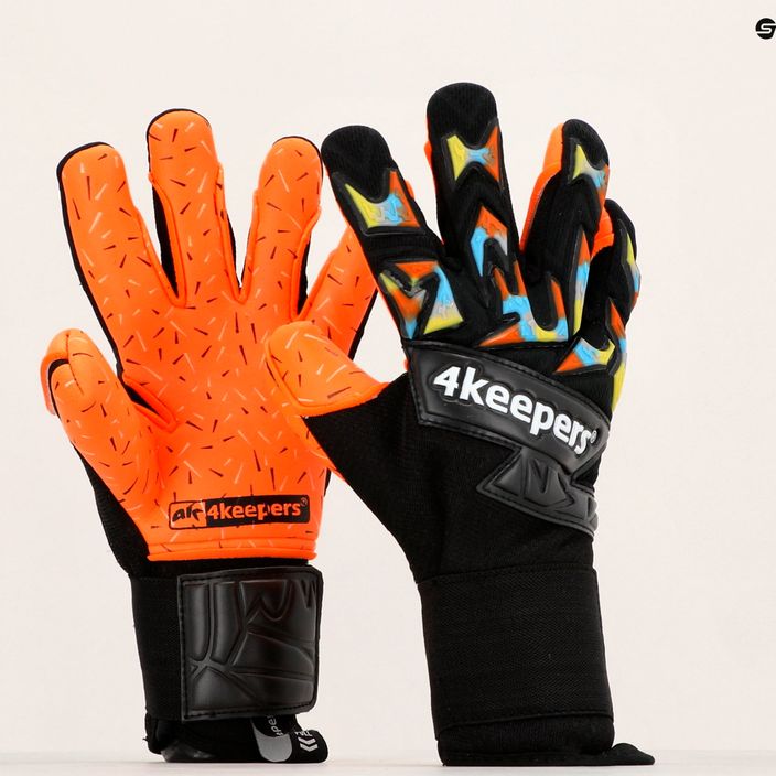 4Keepers Equip Flame Nc γάντια τερματοφύλακα μαύρα και πορτοκαλί EQUIPFLNC 8