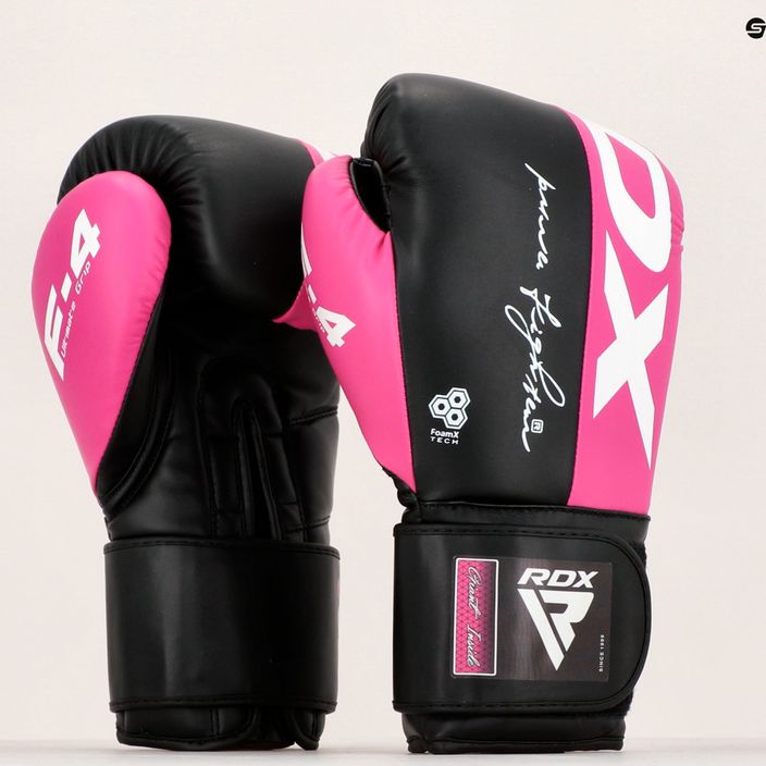 RDX REX F4 ροζ/μαύρα γάντια πυγμαχίας BGR-F4P-8OZ 7