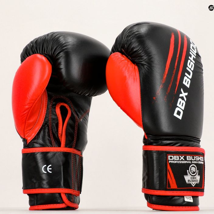 DBX BUSHIDO δερμάτινα γάντια προπόνησης sparring μαύρα ARB-415 7
