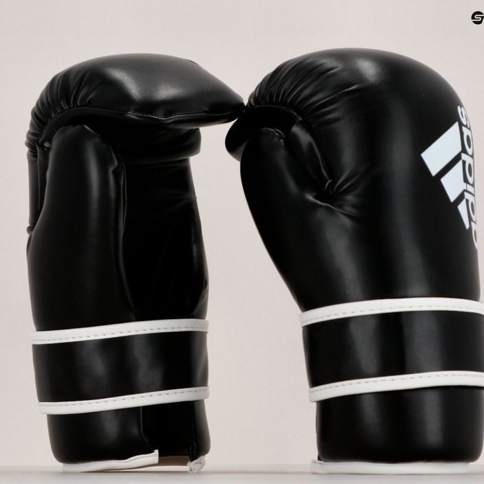 Adidas Point Fight Boxing Gloves Adikbpf100 μαύρο και άσπρο ADIKBPF100 8