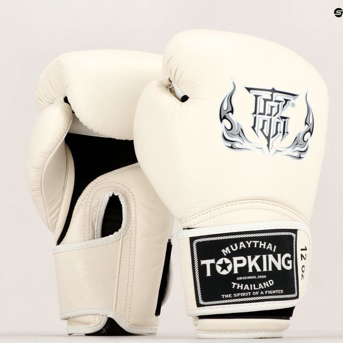 Top King Muay Thai γάντια πυγμαχίας Super Air λευκό 6