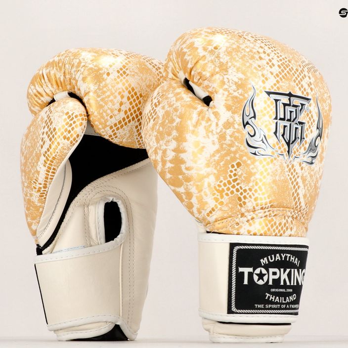 Top King Muay Thai Super Star "Air" γάντια πυγμαχίας λευκά TKBGSS 6