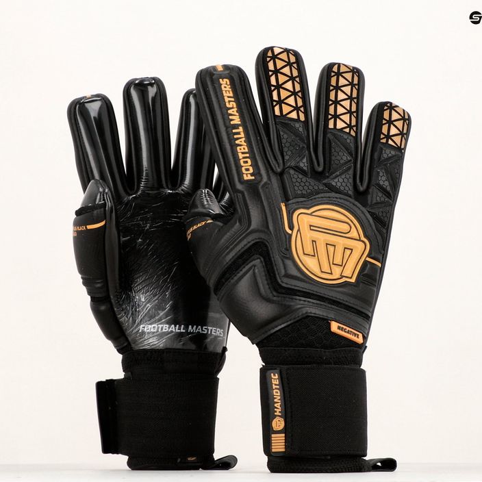 Football Masters Voltage Plus NC v 4.0 γάντια τερματοφύλακα μαύρο και χρυσό 1169-4 8