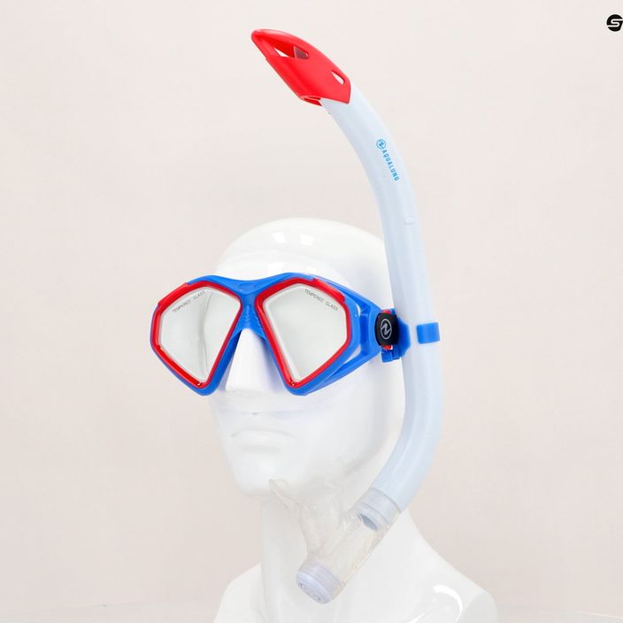 Aqualung Hawkeye σετ κατάδυσης μάσκα + αναπνευστήρας μπλε/κόκκινο SC3974006 13