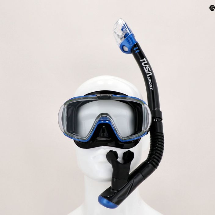 Σετ κατάδυσης TUSA Μάσκα + αναπνευστήρας + βατραχοπέδιλα μπλε UP-3521 11