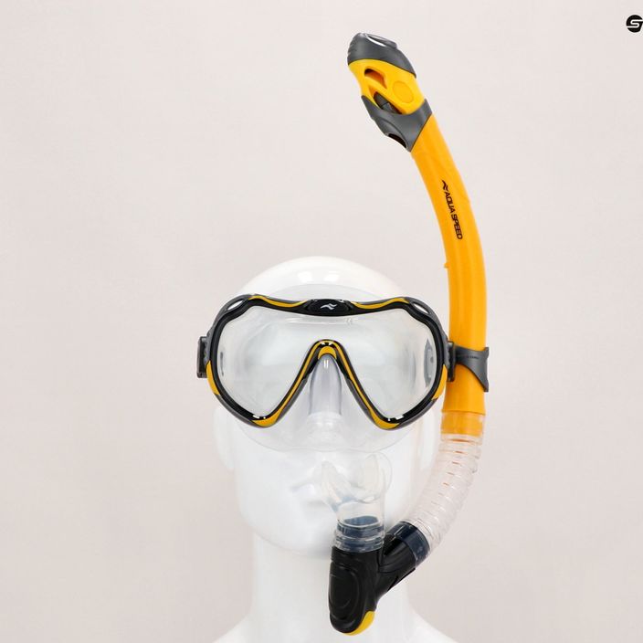 AQUA-SPEED Java + Elba μάσκα + αναπνευστήρας σετ κατάδυσης κίτρινο 8206 13