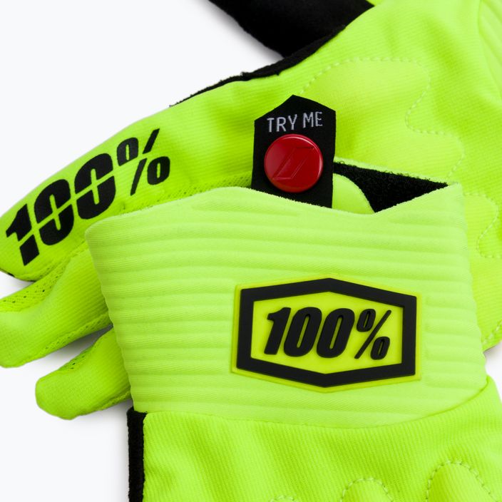 Γάντια ποδηλασίας 100% Cognito κίτρινο STO-10013-014-10 4