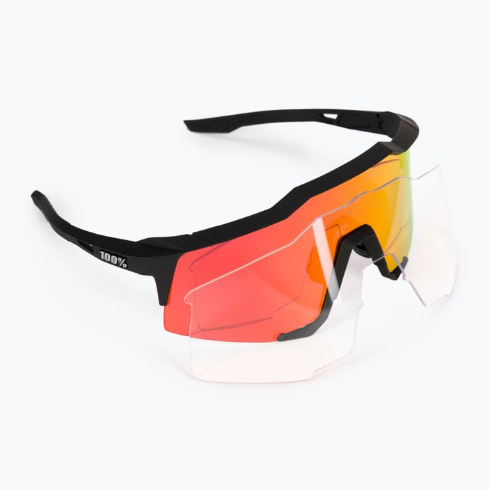 Γυαλιά ποδηλασίας 100% Speedcraft Πολυστρωματικός καθρέφτης φακός μαλακής τακτικής μαύρο / κόκκινο STO-61001-412-01 6
