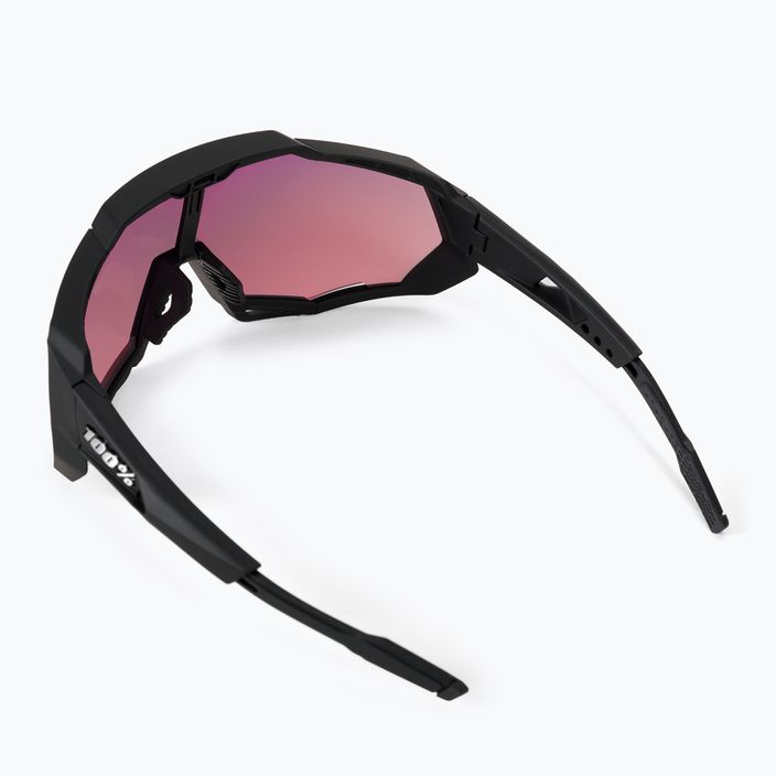 Γυαλιά ποδηλασίας 100% Speedtrap Πολυστρωματικός καθρέφτης φακός μαλακό τακτ μαύρο/υπέροχο κόκκινο STO-61023-412-01 2