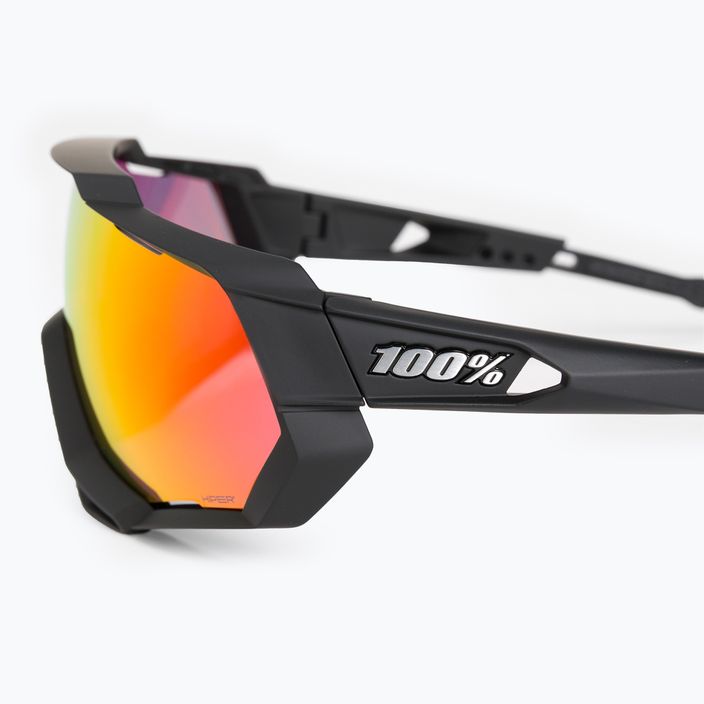 Γυαλιά ποδηλασίας 100% Speedtrap Πολυστρωματικός καθρέφτης φακός μαλακό τακτ μαύρο/υπέροχο κόκκινο STO-61023-412-01 4